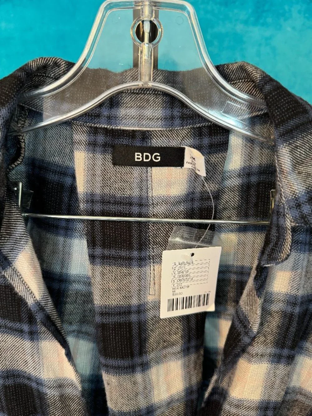 Urban Outfitters BDG long sleeve open front Flannel top - New - Picture 4 of 7